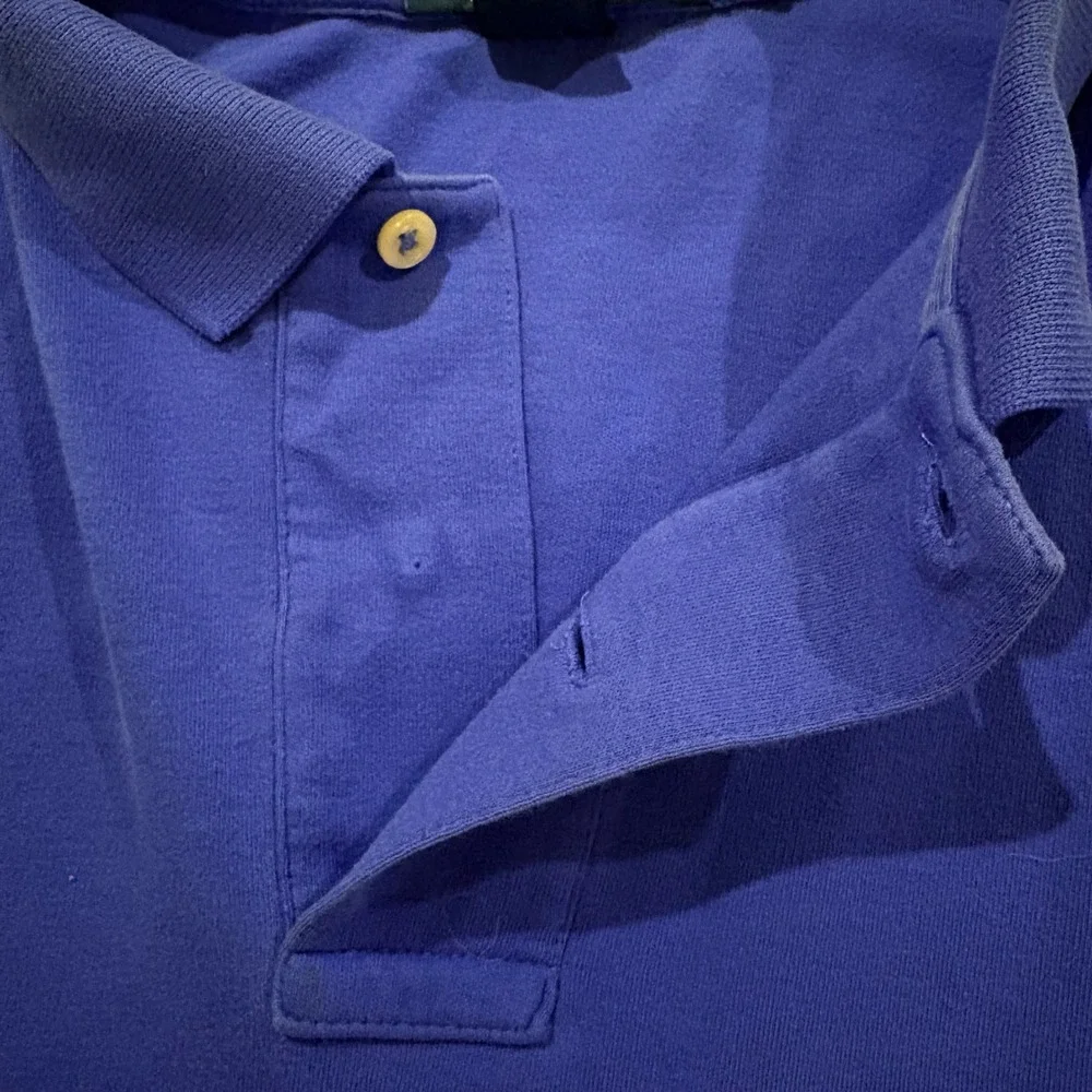 Polo Ralph Lauren Mens Royal Blue Short Sleeve Cotton Polo Shirt Orange Pony M